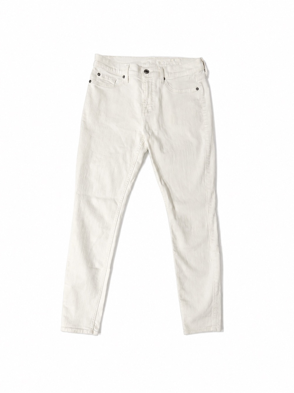 7 For All Mankind White Skinny Jeans